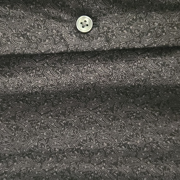 Apt. 9 black paisley button down shirt large - Picture 2 of 5